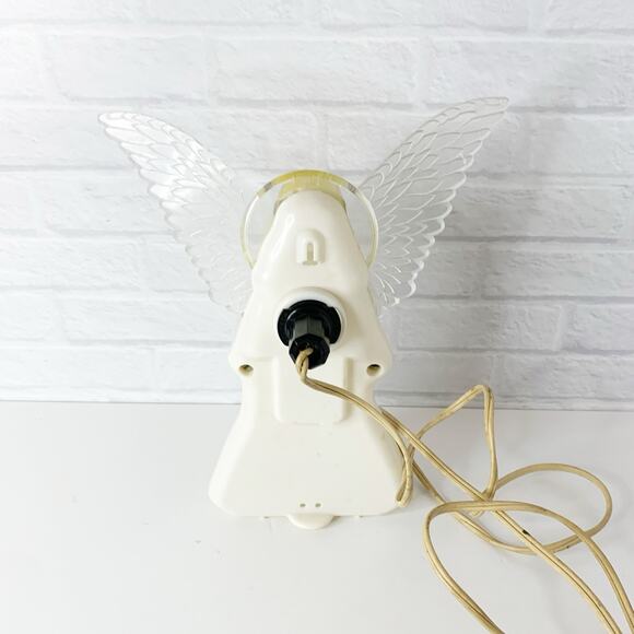 Vintage 1950 PARAMOUNT Plastic Lightup CHRISTMAS Angel Tree Topper Blowmold Rare - Picture 5 of 10